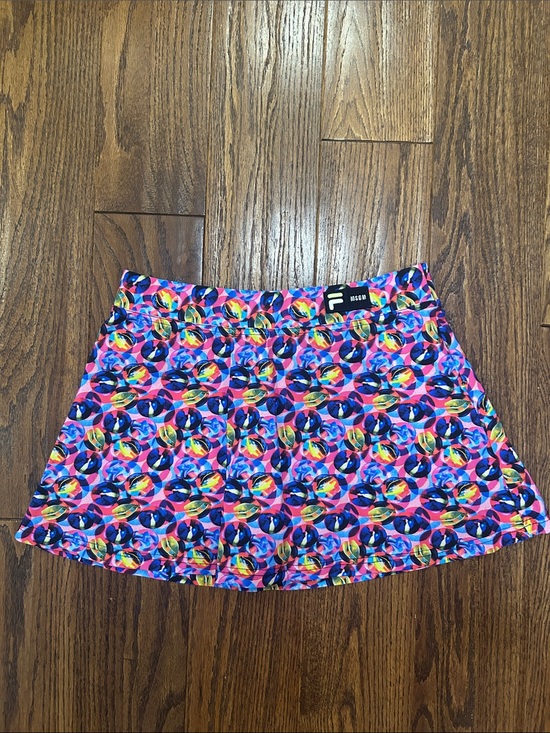 Fila Pants - FILA Bright Multicolor Circle-Print Tennis Skort